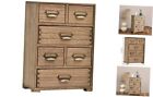 New Listing Wooden Storage Cabinet Organizer Desktop Storage 4 Layer-6 Drawers Dark Brown