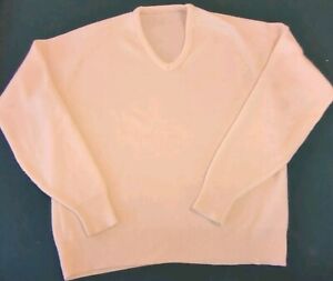 Sportswear Sweater Mens Vneck Yellow Size L Missing Tag Made USA Vntg Wpl 5624