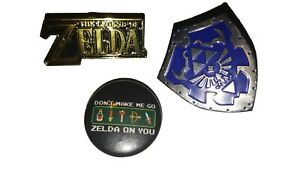 Legend Of Zelda Pins Lot Of 3 Video Game Pins