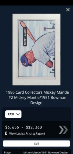 1951 Bowman - #253 Mickey Mantle (RC)