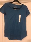 Sonoma The Everyday Tee Brand New With Tags Size XS V Neck Mystery Teal Blue