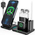 3in1 and 4in1 Wireless Charger Charging Station For Apple Watch iPhone 14 13 12