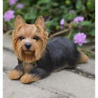 Yorkshire Terrier Dog Lying Down Garden Statue Outdoor Decor 8 x 3 x 5 Inches