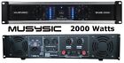 MUSYSIC 2 Channel 2000W Professional Power DJ Amplifier 2U Rack Mount Amp Stereo