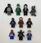LEGO Marvel DC Super Heroes Minifigure Lot of 10 Iron Man Batman Excellent!