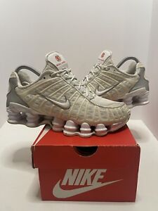 Size 8 W Size 6.5Y - Nike Shox TL  White Silver GREAT CONDITION