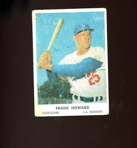 1962 Bell Brand Dodgers Frank Howard # 25 POOR