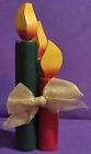 Primitive Wooden Christmas Candle Decoration Trio 6