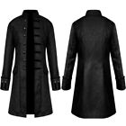 Autumn Trench Coat Men Boys Jacket Victorian Tailcoat Medieval Gothic Costume