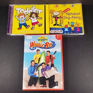 The Wiggles - Wiggle Bay Toddler - Alphabet, Dance & Play DVD CD Lot of 3