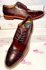 BRAND NEW Mens Mivano Italia Cognac Brown Lace Cap Toe Size 11 D Dress Shoe