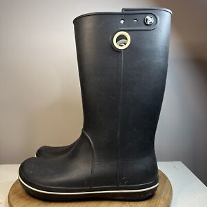Crocs Jaunt Tall Rain Boots Women's Size 10 Waterproof Pull-on Shoes 10970