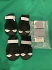 New Listing4 Pack Dociote Dog Shoes Rubber Soles Size M L Black Reflective Straps NEW!