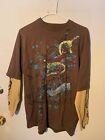 Marvel Spider-Man Doctor Octopus tattoo graphic Boys XL Brown long sleeve shirt