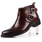 Mens Genuine Leather cheslsea boots Ankle Boots Buckle Formal Dress shoes