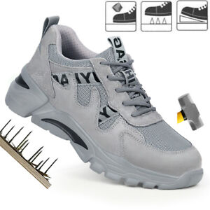Men's Work Shoes Steel Toe Non-Slip Food Service Safety Shoes Lightweight shoes