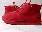 UGG Suede Mens Faux Fur Lined Chukka Ankle Boots Shoes Red, SIZE 12