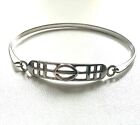 KIT HEATH Solid Sterling Silver Mackintosh Style Side Opening Bangle in Gift Box