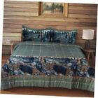 Bears Full Comforter Set, 4-Piece Printed Bedding Comforters, One Size Green