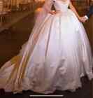 Stephen Yearick 14195 Wedding Dress Ball Gown Ivory Hoop Silk Beaded Illusion