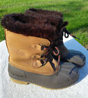 SOREL Badger Women's Insulated Shearling Lined Snow Duck Boots Waterproof Sz 6