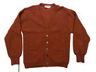 Vintage 50s/60s Orange Mohair Wool Knit Sweater Cardigan KURT COBAIN GRUNGE M
