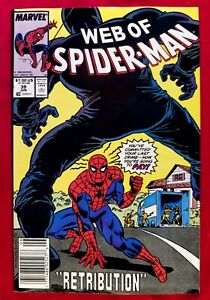 New Listing1988 Web of Spider-Man 39 Retribution NEWSSTAND NM+ key 80s Stan Lee avengers