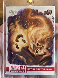 2021 Marvel Annual Ghostrider  Sketch Card Jaime Carrillo Carr Artist 1/1 AP