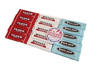 New ListingBeemans Black Jack Clove Chewing Gum - 5 Packs of Each - Old Time Assortment