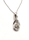 Jared Jewelers Interlocked Infinity Link Diamond Sterling Silver Necklace