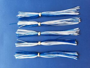 5 White/Blue  5-9257 silicone skirt replacement material Tabs Spinner bait jig