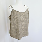 Levi's Sleeveless Top Womens XL Tan Floral Strappy Lightweight Tank Casual Boho