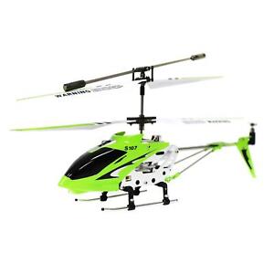 SYMA S107G Gyro RC Helicopter S107 Infrared 3CH Mini Alloy Metal Heli - Green