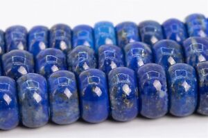 9x3-5MM Genuine Natural Lapis Lazuli Beads Afghanistan A Rondelle Loose Beads