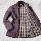 Burberry Black Label Quilted Jacket Nova check Corduroy Brown Men Size L Used