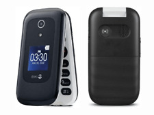 Doro 7050 Black/White (Consumer Cellular) 4G LTE GSM Unlocked Flip Phone RB