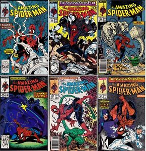Amazing Spider Man # 302 303 305 318 321 322 McFarlane Comics lot 1988