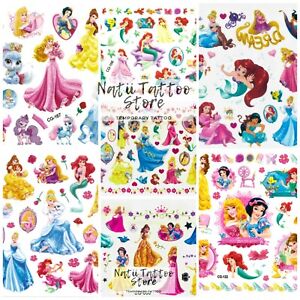 Princesses Temporary Tattoo Sheets stickers Children Kids Birthday Party Bag