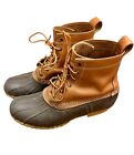 LL Bean Men’s Brown Maine Hunting Shoe Unlined Leather Duck Boots Size  HM (10)