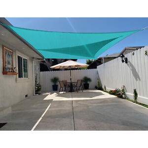 Sun Shade Sail Canopy Cover UV Block Turquoise Sunshade Yard Deck Outdoor Garden