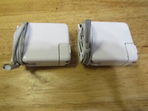 Lot Of 2 Apple Magsafe 60W AC Power Adapter Charger A1344 L-Tip Tested & Working