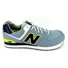 New Balance 574 Classics Blue Gray Neon Yellow Mens Sneakers ML574SBE