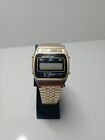 Men's Vintage Sonnet Quartz Melody Alarm Digital Wrist Watch Gold Tone Hong Kong