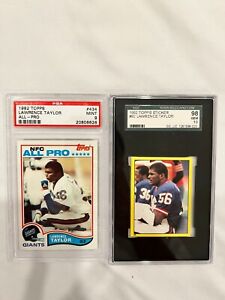 1982 TOPPS Lawrence Taylor  PSA 9 ALL-PRO #434  *AND* SGC 98 GEM 10 Stickers #92