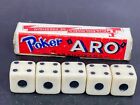 Poker ARO dice 5 Piece Set with Box Made in Mexico 74008 Vintage