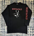 Vintage 90s Bathory Long Sleeve T Shirt XL Black Metal Venom Celtic Frost Mayhem