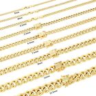 14K Yellow Gold 3mm-12.5mm Miami Cuban Link Chain Necklace or Bracelet, 7
