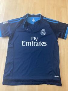 Adidas Real Madrid Jersey & Shorts Set 15-16 3rd Kit James #10 Blue Youth Sm 28