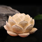 Netsuke Lotus Flower Carving Tsuge Sagemono Inro Ojime Japanese Amulet Japan