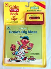 Ernie Sesame Street Golden Story Book and Cassette Tape Jim Henson Muppet